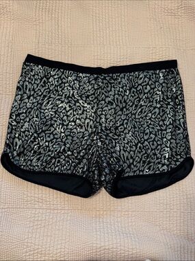 Zenobia Black Silver Sequin Shorts Women’s 3XL Party Festival Made in USA